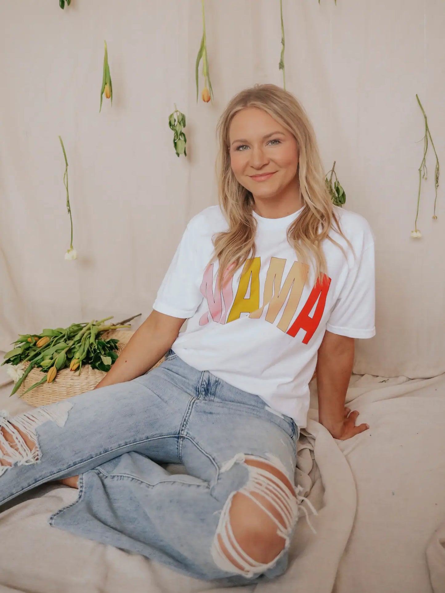 Mama Rainbow Graphic Tee