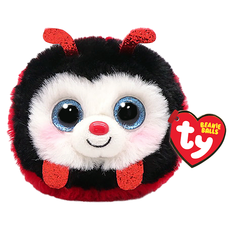 Ty Beanie Ball Izzy Red Ladybug