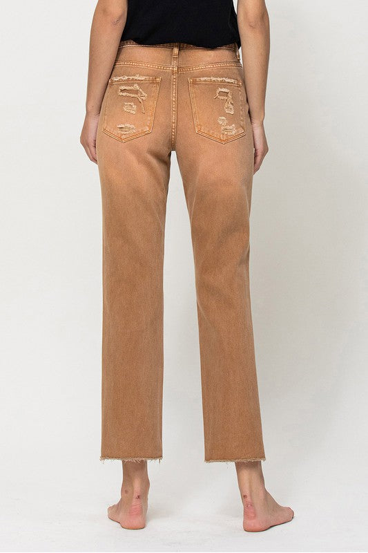 Vervet High Rise Straight Crop Jeans
