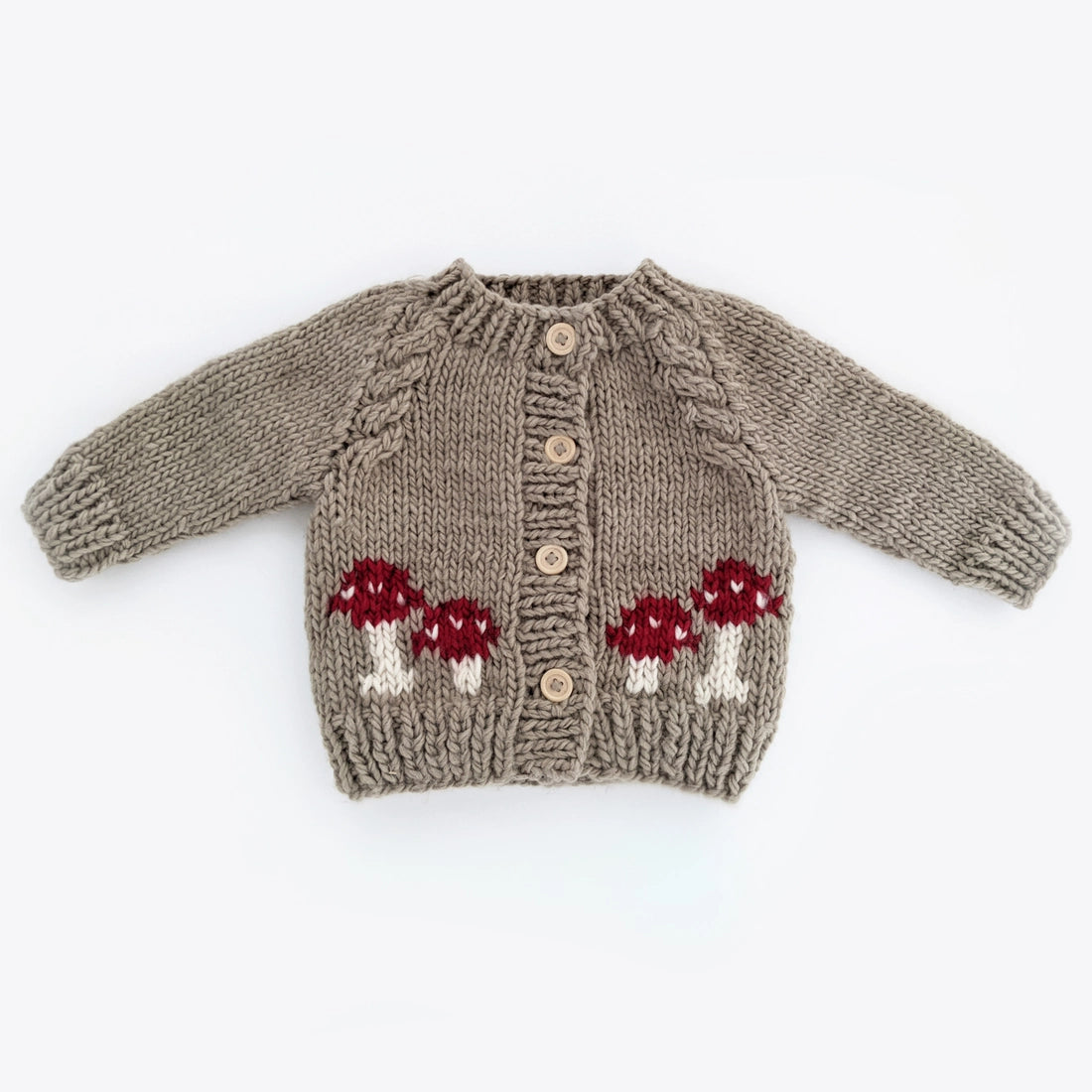 Kids Mushroom Cardigan Sweater