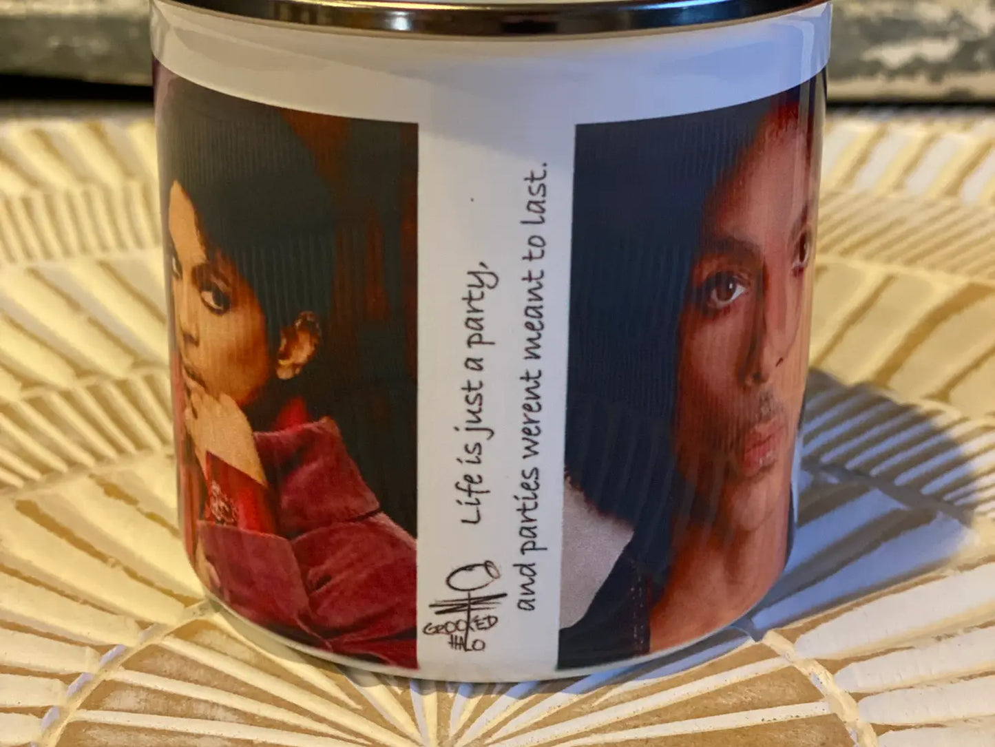 Prince “Life is just a Party" Metal Coffee Mug