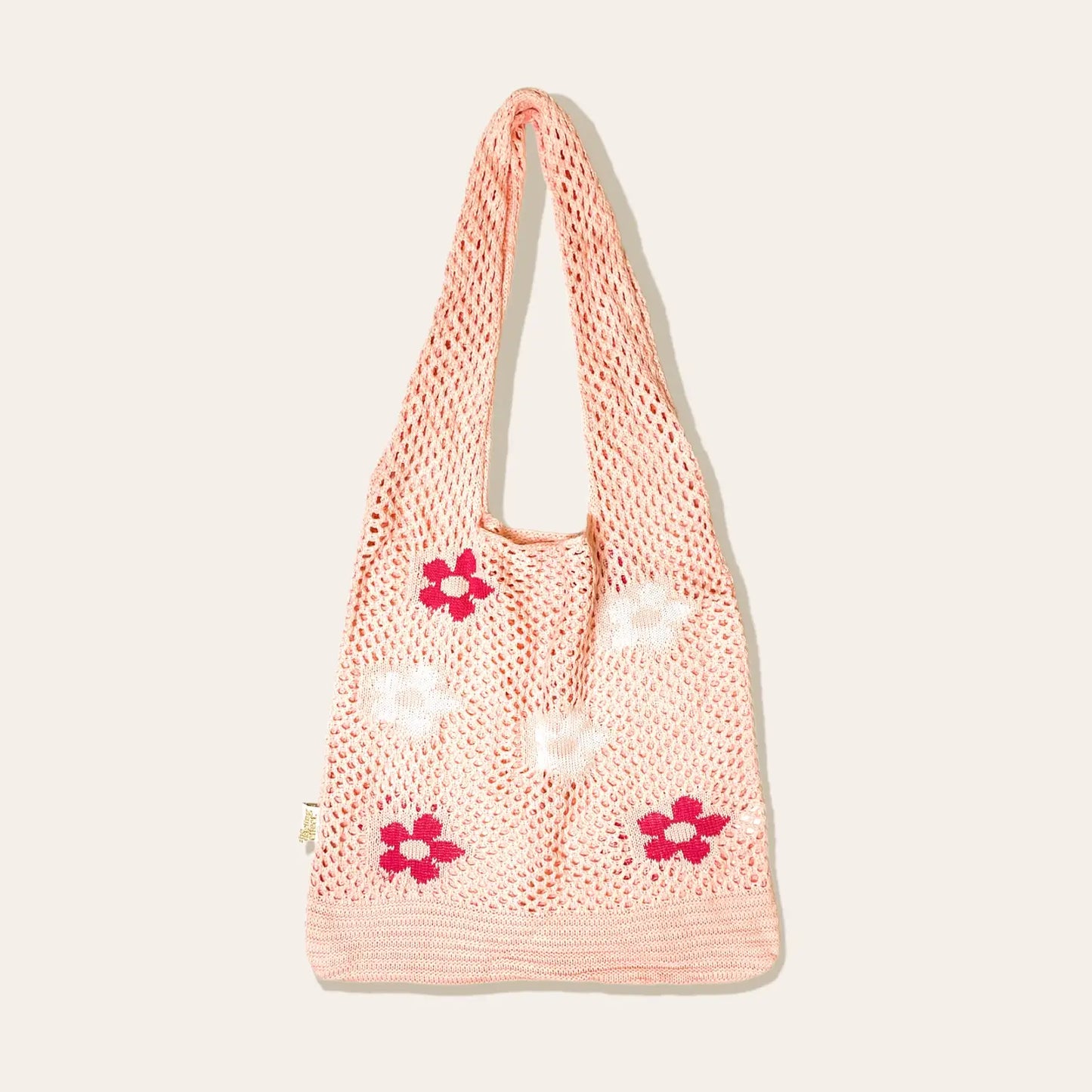 Floral Crochet Slouchy Shoulder Bag