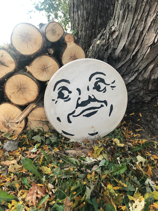 Vintage Man in the Moon Wood Sign