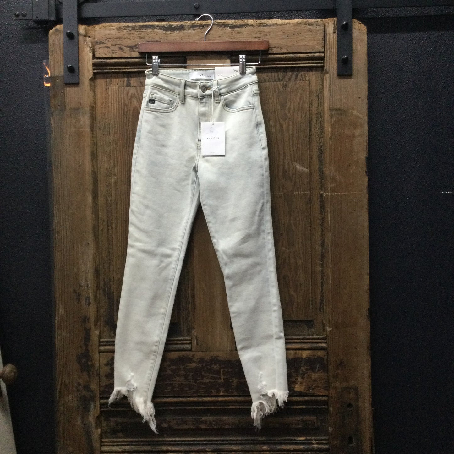 Kan can high rise/ ankle skinny