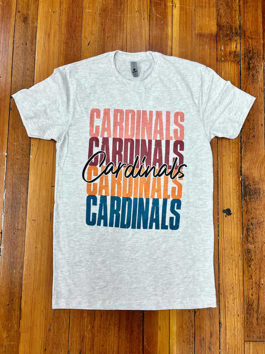 Cardinals Colorful Mascot Graphic Tee