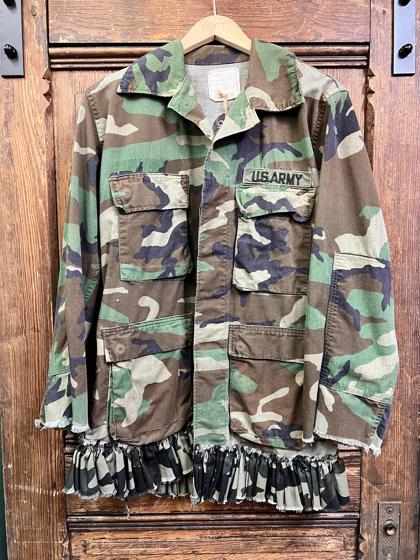 Customized Army Jacket - Cross Patchwork