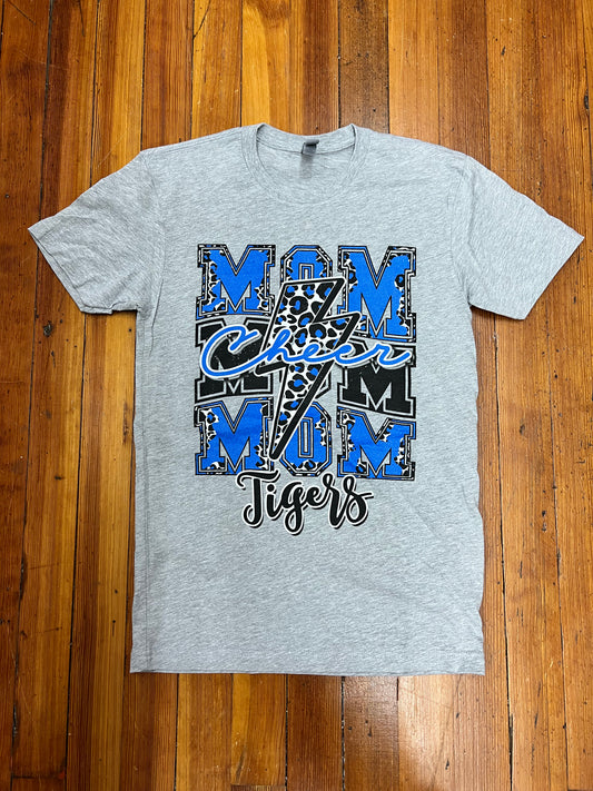 Cheer Mom Lightning Bolt Graphic Tee - Tigers
