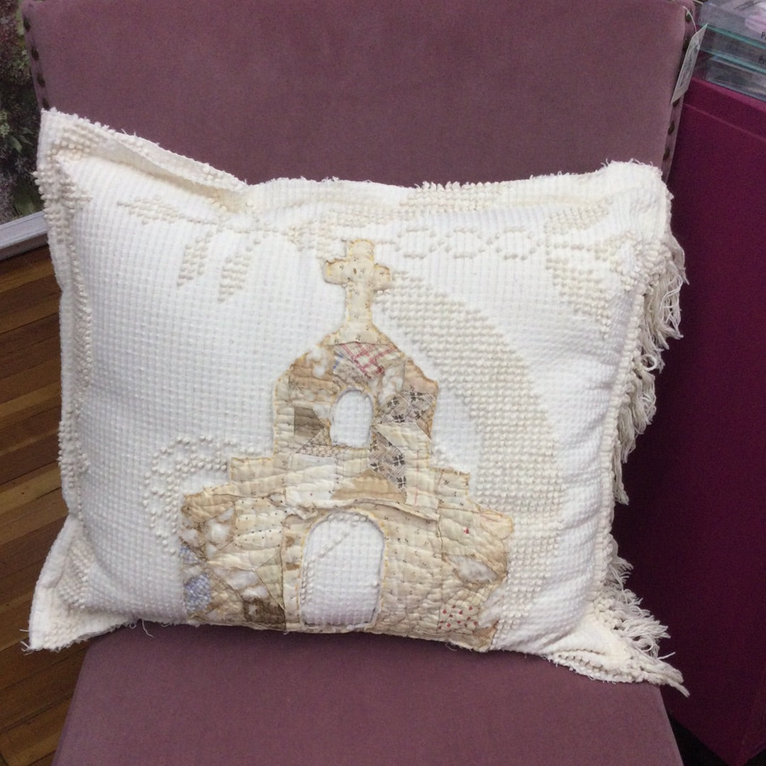Chenille Pillow w/Various Churches