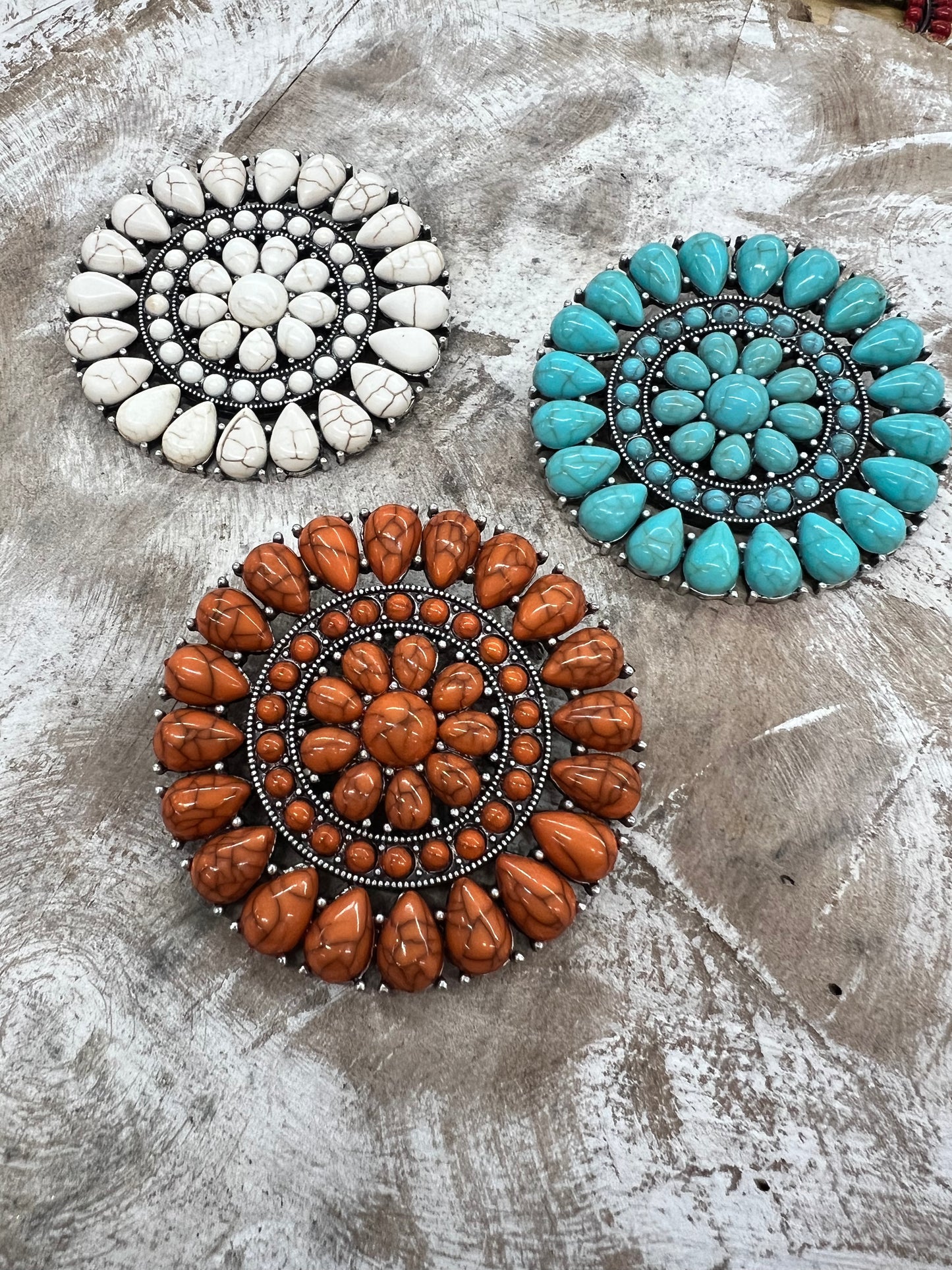 Round Western Concho Pin