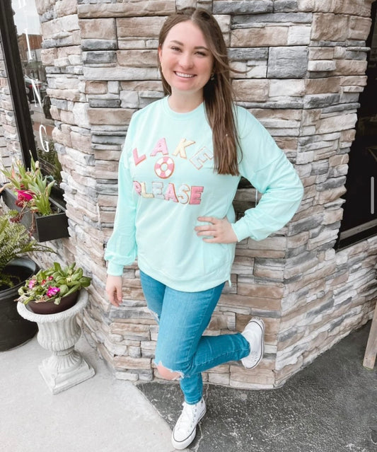 Lake Please Crew Neck Sweatshirt