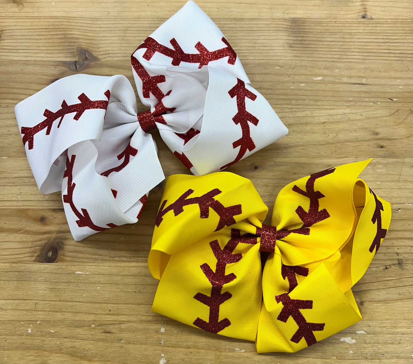 Baseball Hair Bows