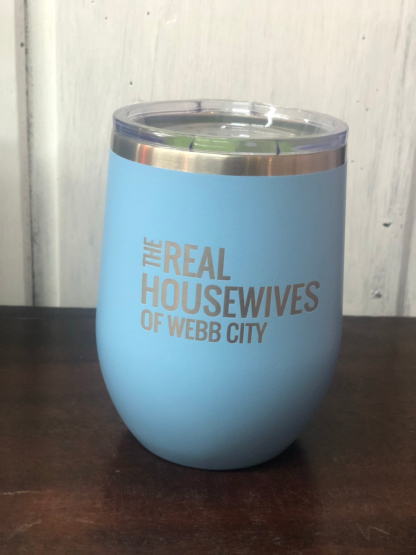 The Real Housewives of Webb City 12 oz. Wine Tumbler - Blue