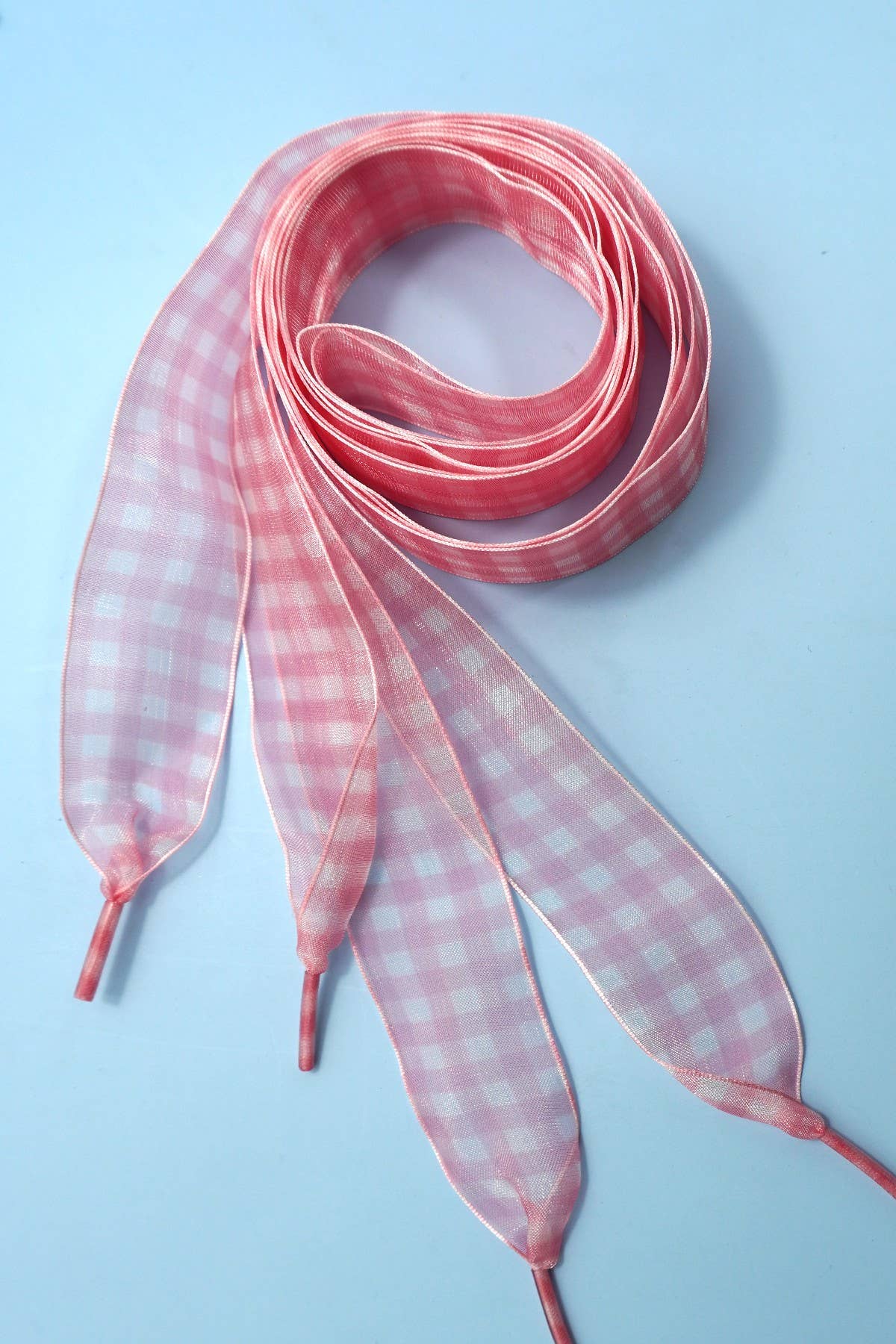 Checker Satin Organza Shoe Lace