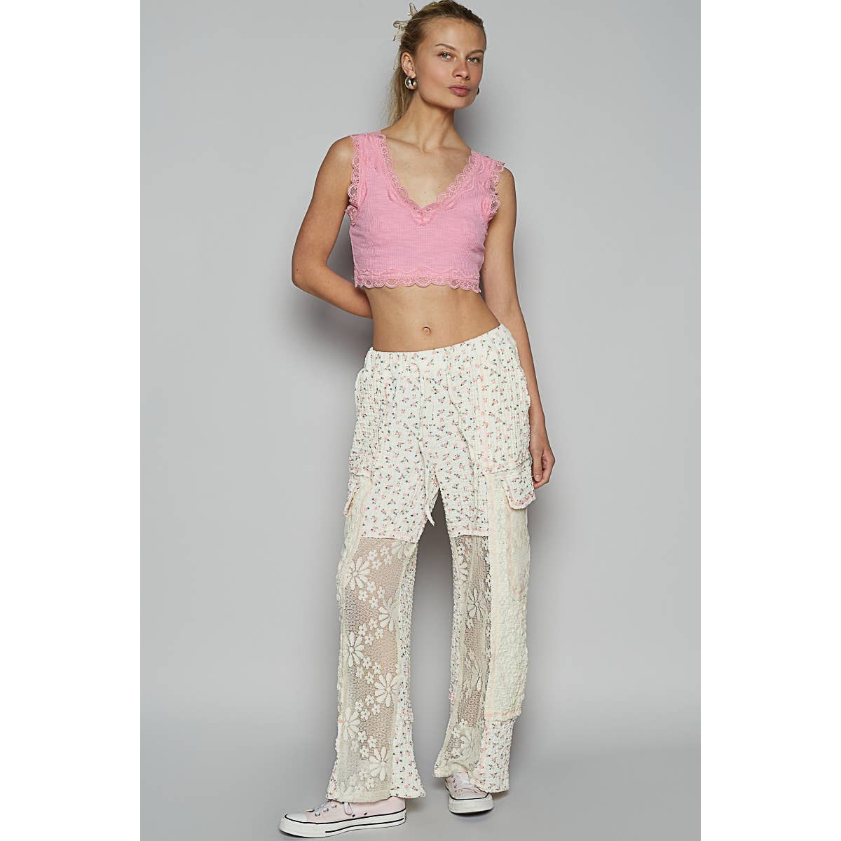 Floral and Lace Pants