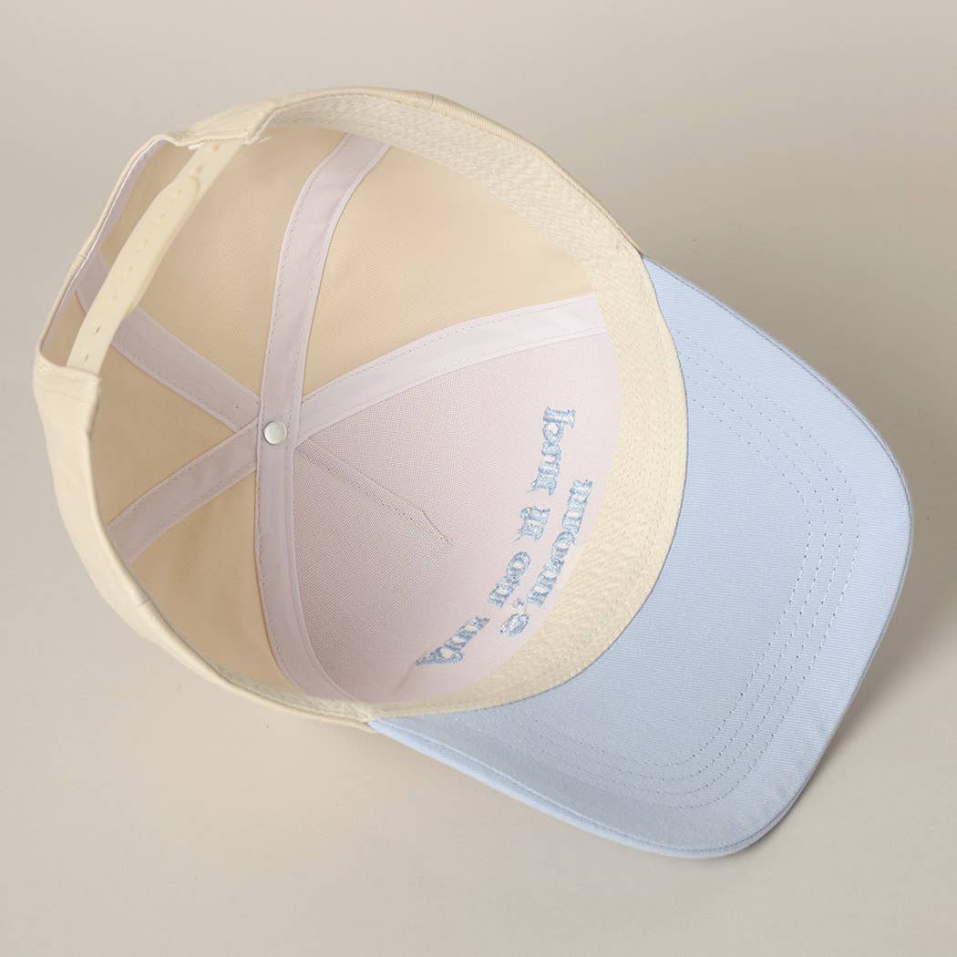 Put It On My Mom's Tab Embroidery Two-Tone Hat