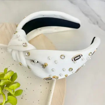 Football Headband - White