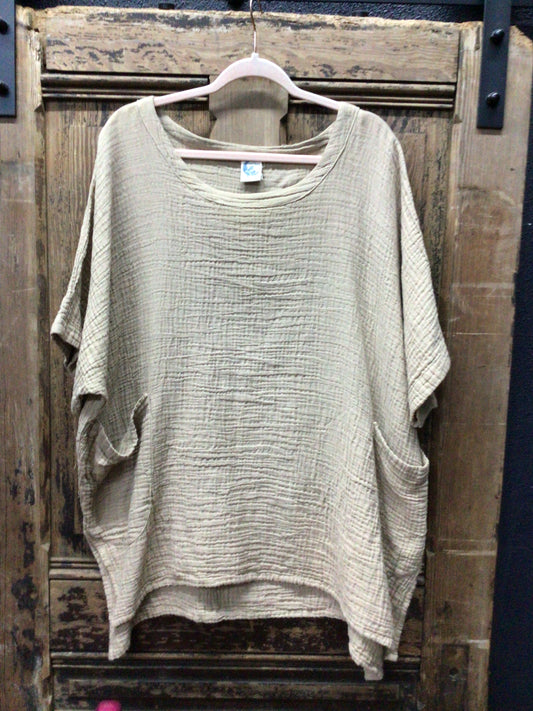 Jaded Gypsy Gauze Oversized Top