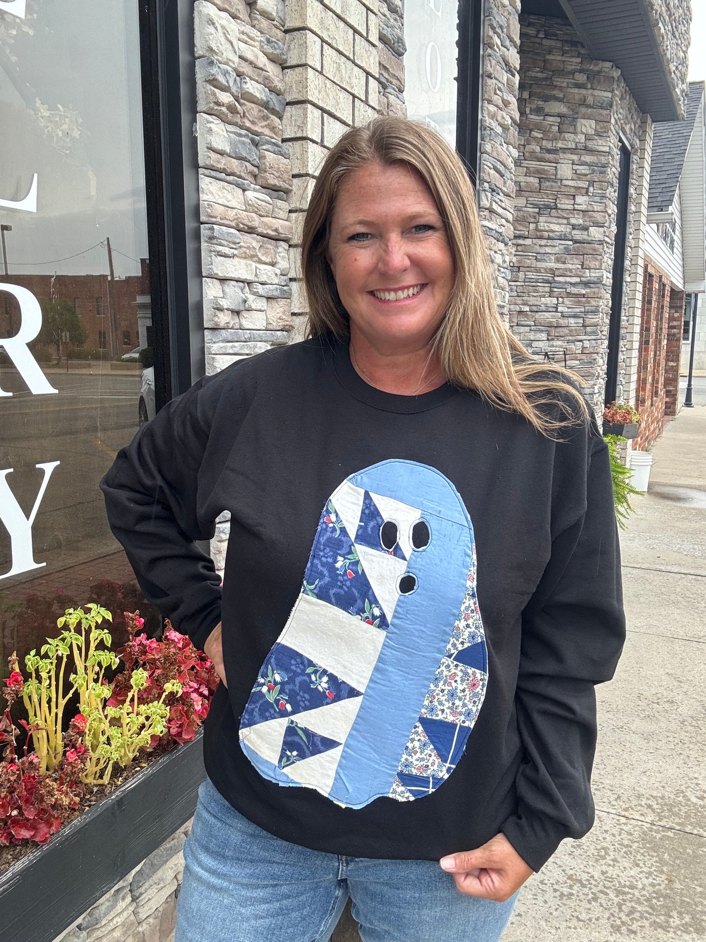 Vintage Quilt Ghost Sweatshirt