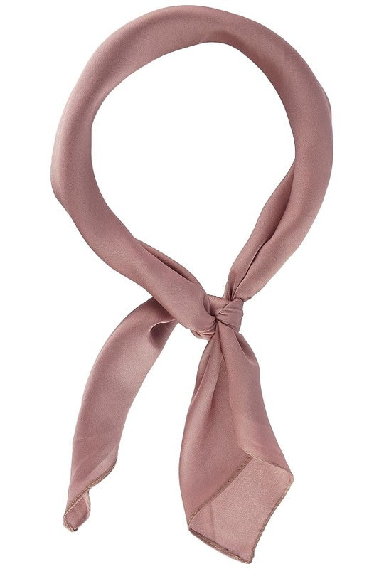 Olive & Pique Solid Silky Satin Neckerchief - Blush