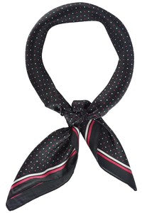 Olive & Pique Micro Polka Dot Neckerchief - Black