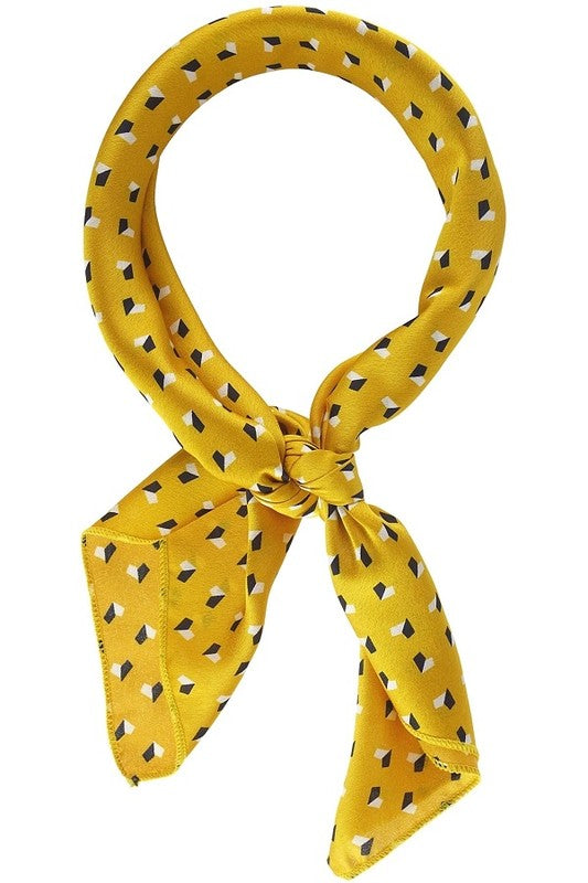 Olive & Pique Geometric Print Neckerchief - Mustard