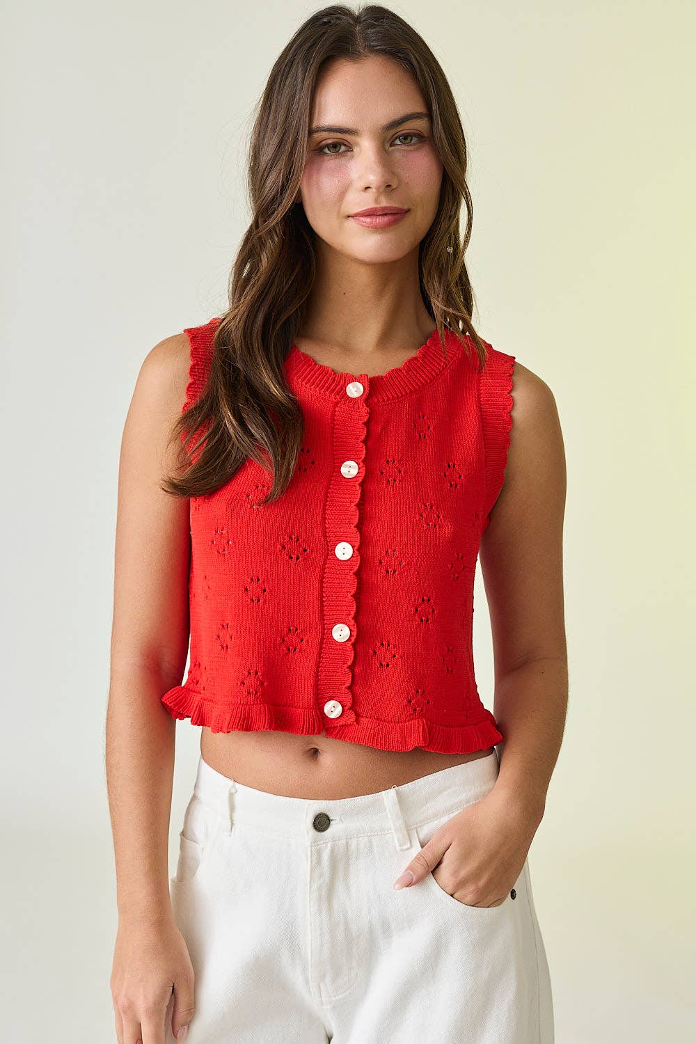 Stella Ruffle Sweater Top