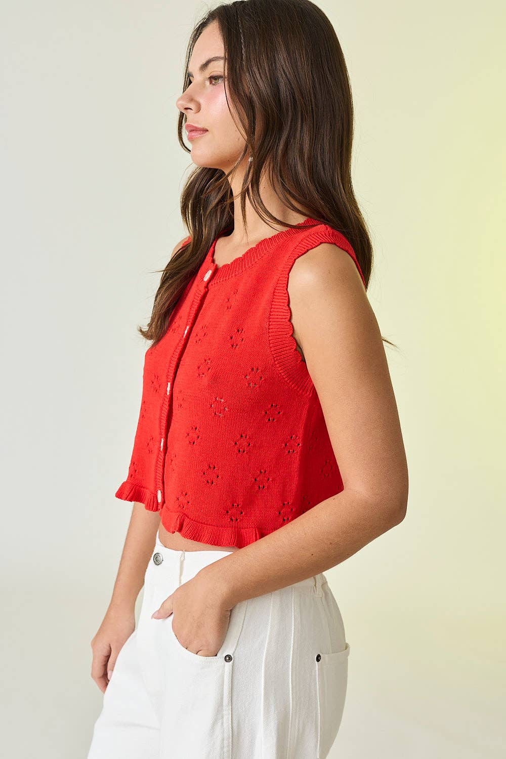 Stella Ruffle Sweater Top