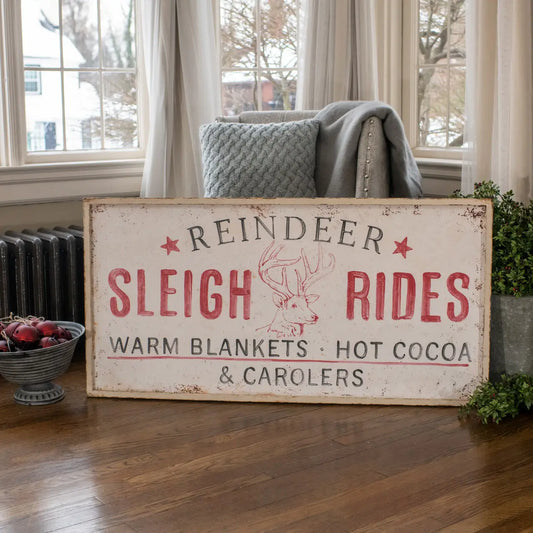 Reindeer Sleigh Rides Sign