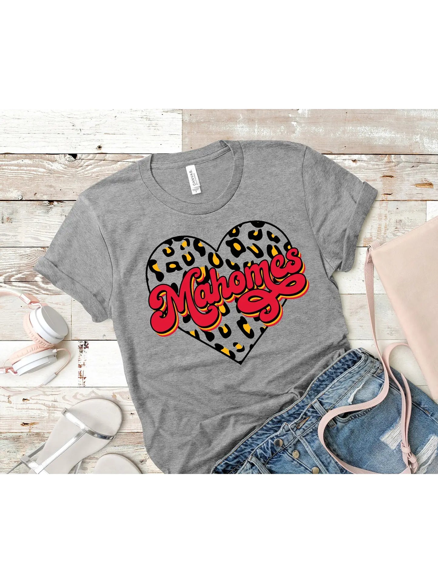 Leopard Mahomes Chiefs Graphic Tee