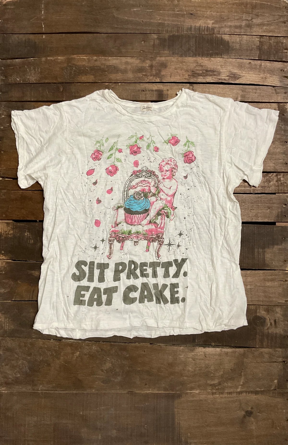 Jaded Gypsy Worn and Weathered Tee - Eat Cake