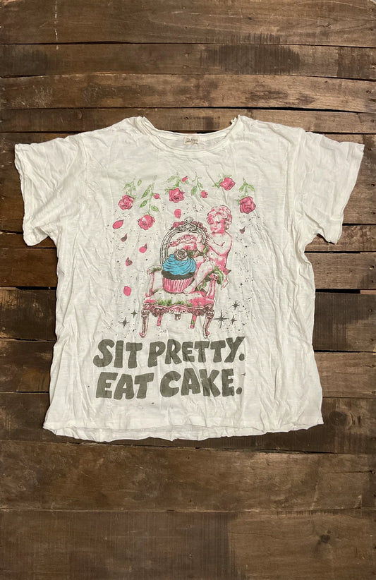 Jaded Gypsy Worn and Weathered Tee - Eat Cake