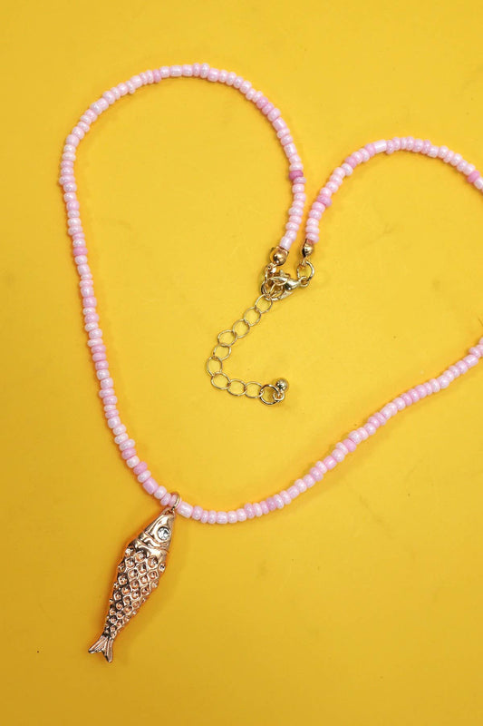 18K Stainless Steel Fish Necklace