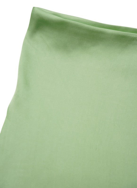 Olive & Pique Solid Silky Satin Neckerchief - Sage