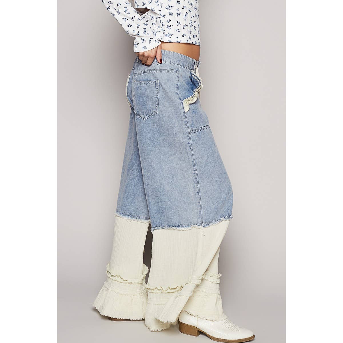 Vintage Washed Double Gauze Wide Pants