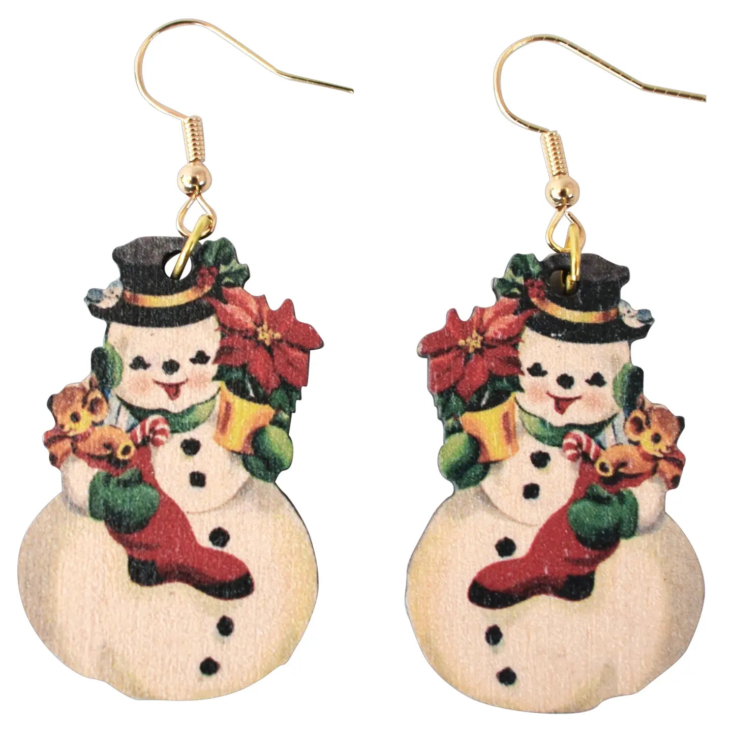 Vintage Snowman Earrings