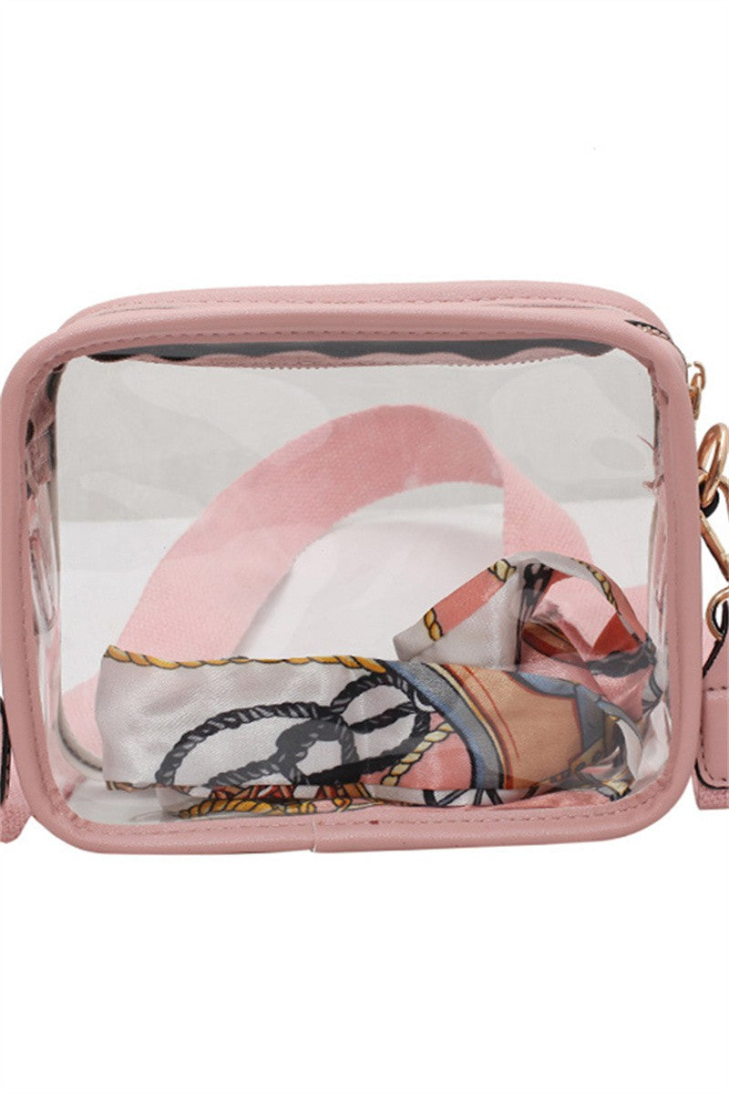 PVC Clear Bucket Bags - Pink
