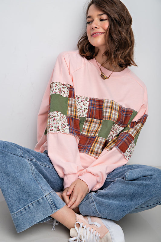 Patchwork Detail Pullover