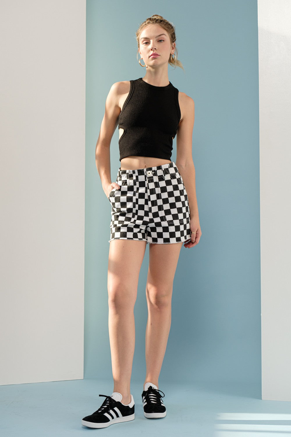 Colleen Denim Shorts - Black