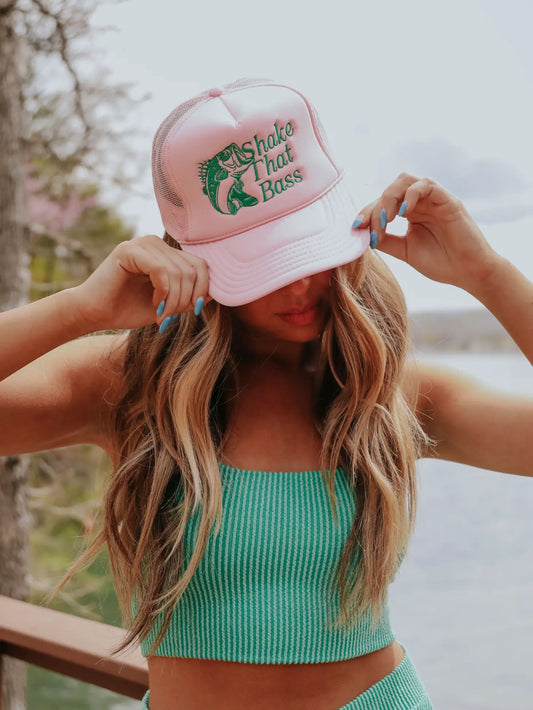 Shake That Bass Pink Trucker Hat
