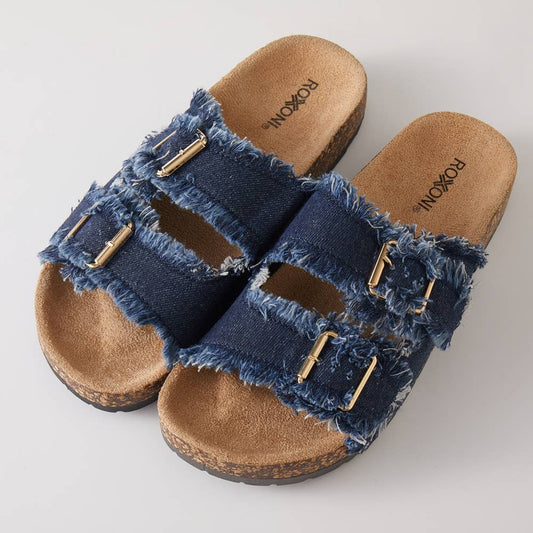 Women's Comfort Flat Sandals Dual-Strap Adjustable Straps