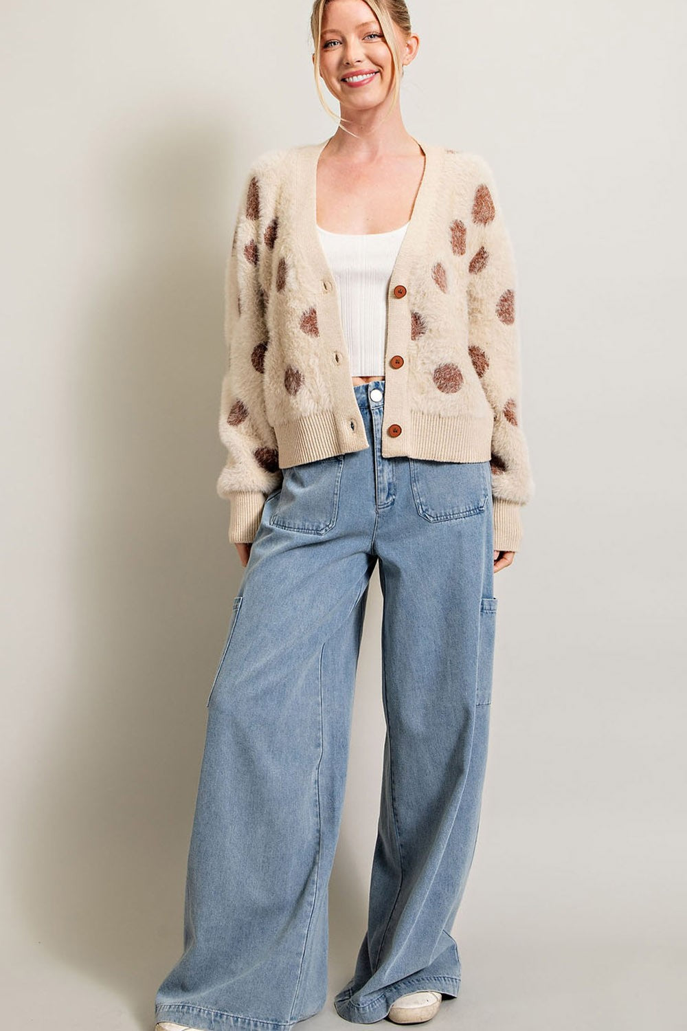 Polkadot Mohair Cardigan