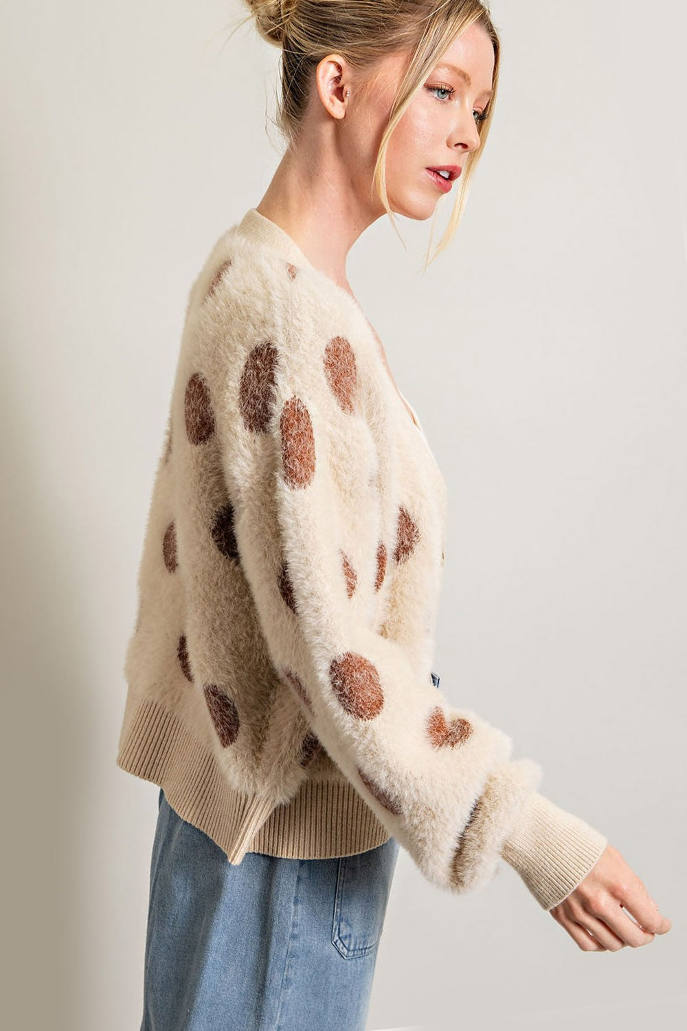 Polkadot Mohair Cardigan