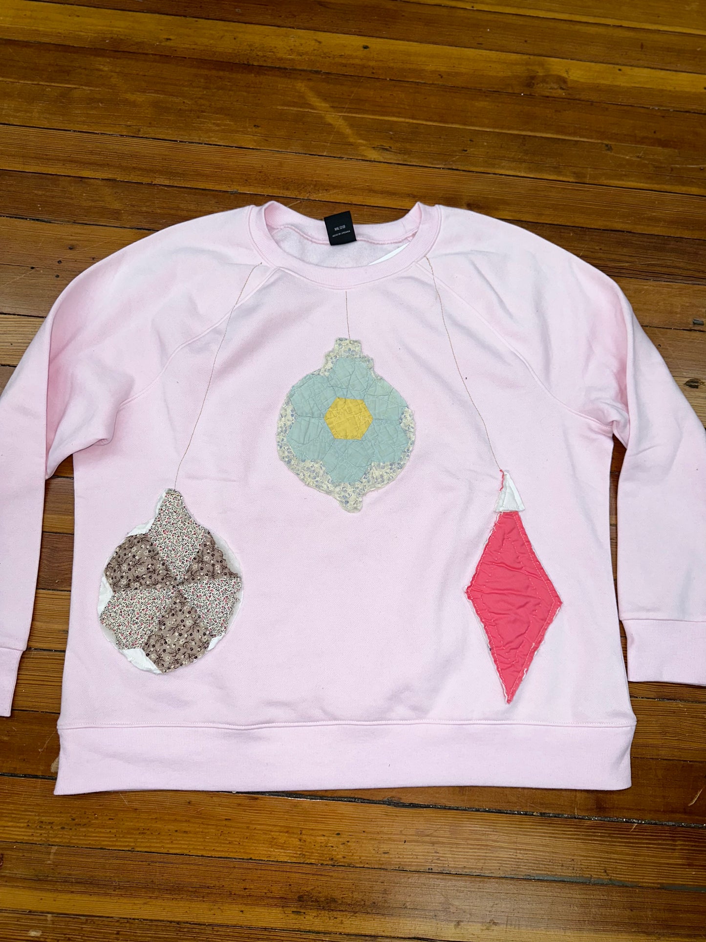 Ornament Quilt Patchwork Sweatshirt