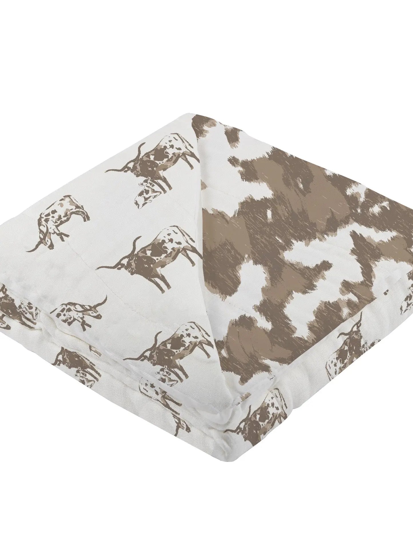 Texas Longhorn and Yellowstone Cowhide Newcastle Blanket