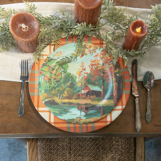 Cabin in the Woods Paint by Number Plate