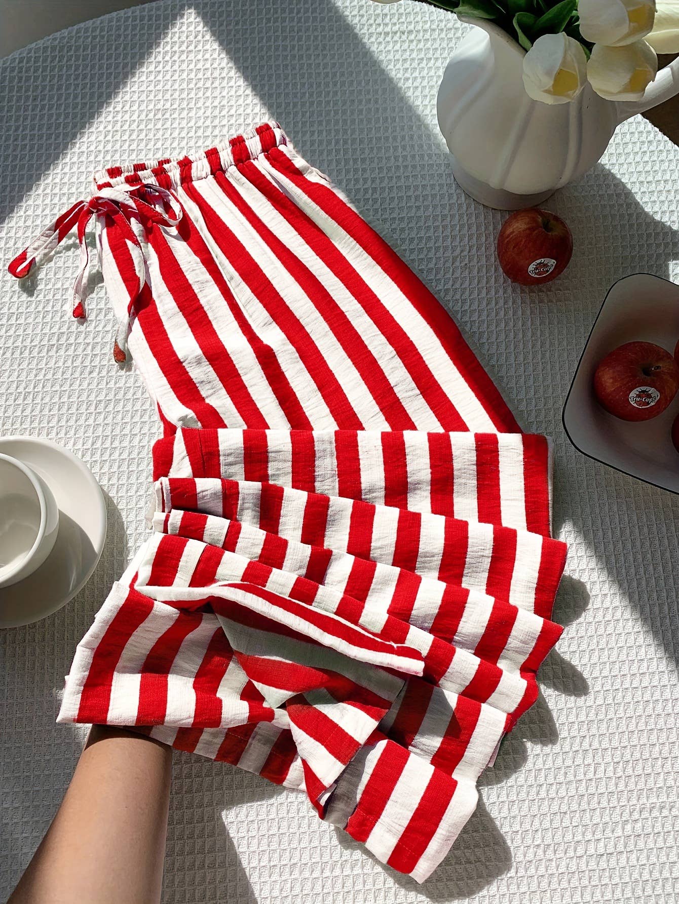 Vertical Vibes Red Stripe Pants
