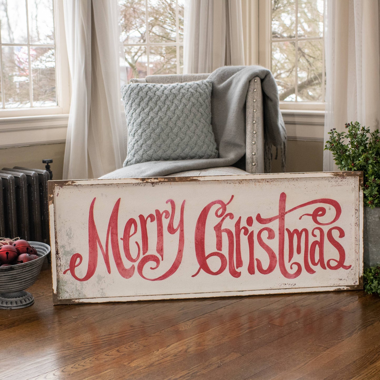 Script Merry Christmas Sign