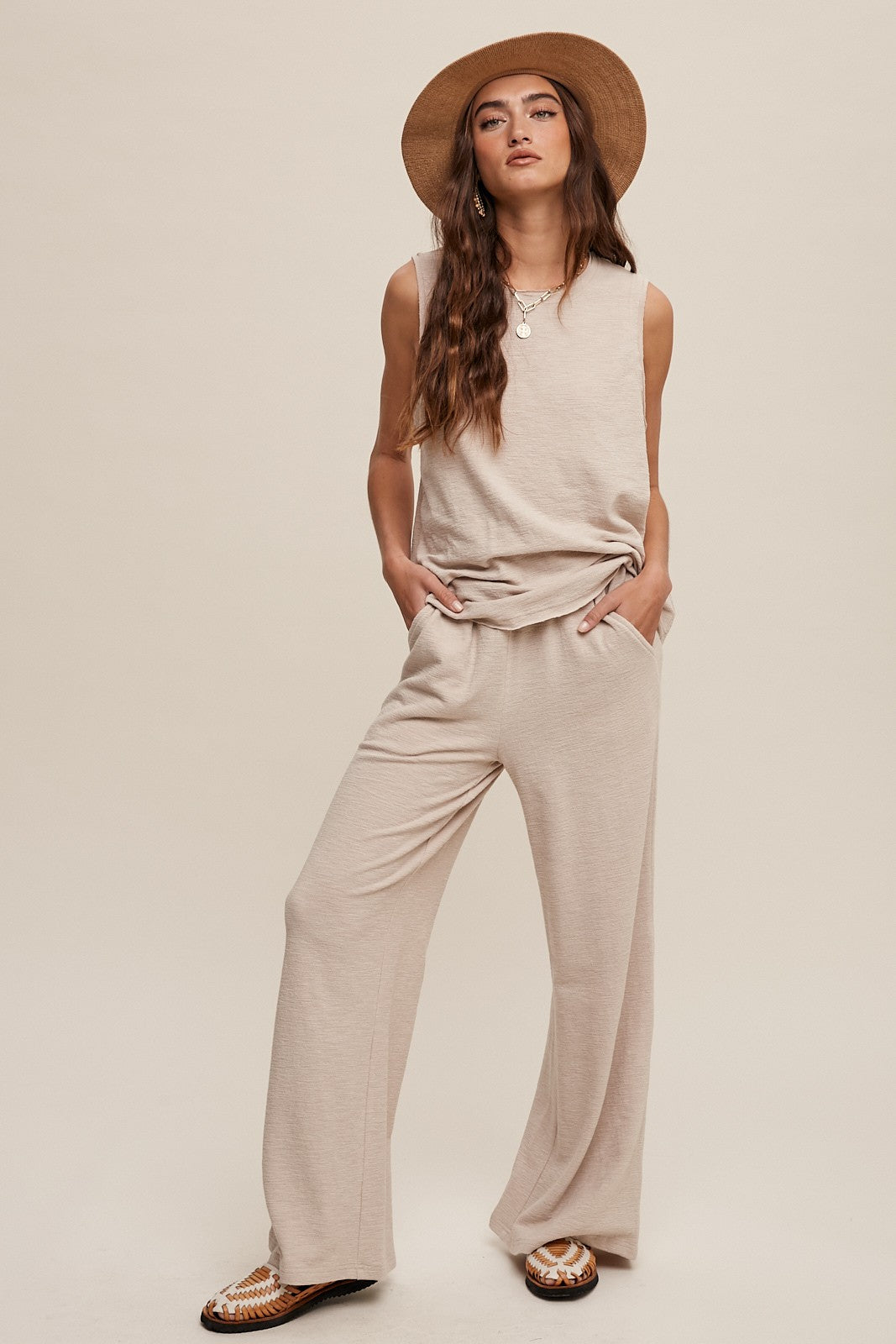 Soft Knit Sweatpants - Oatmeal