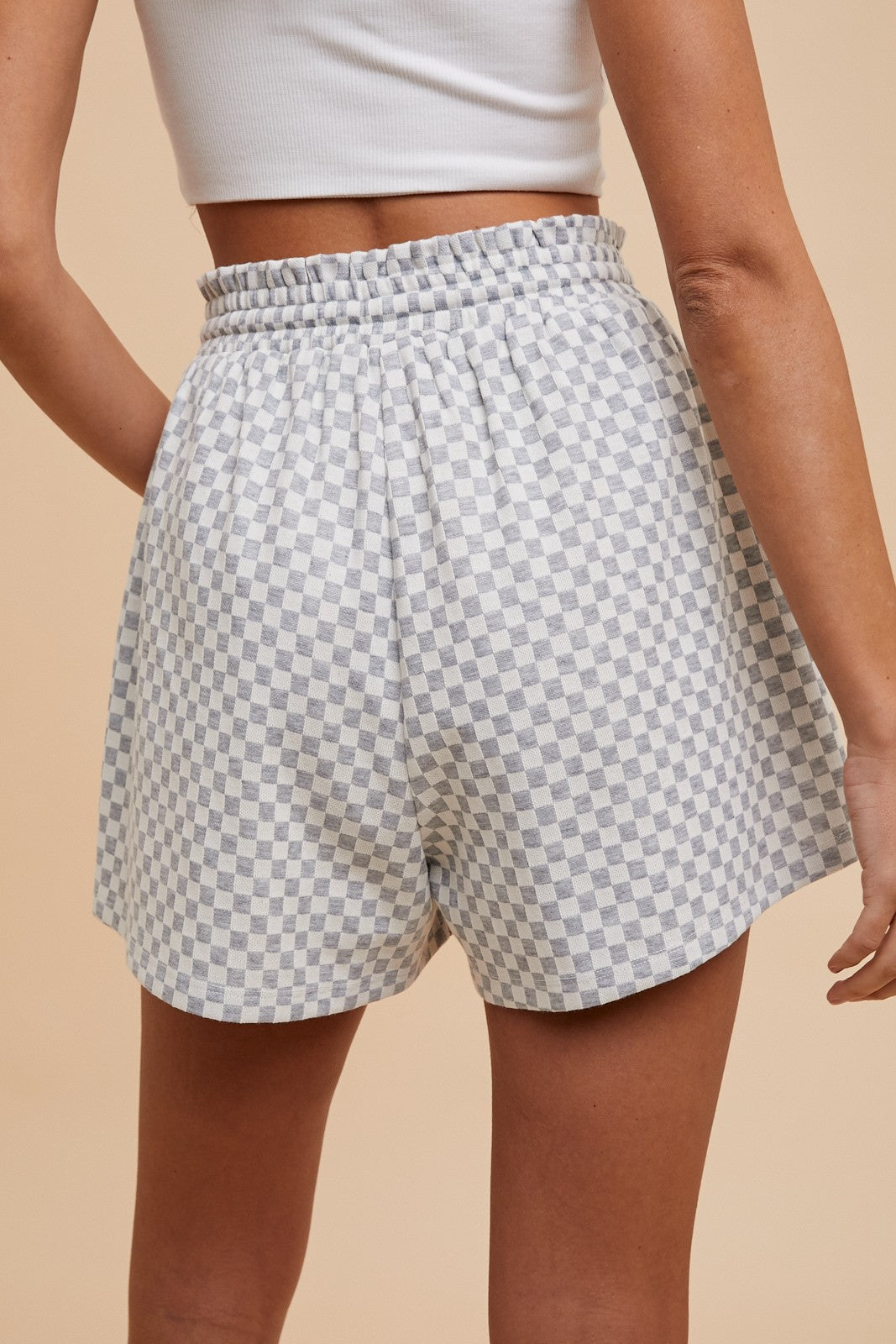 Checkerboard Knit Shorts