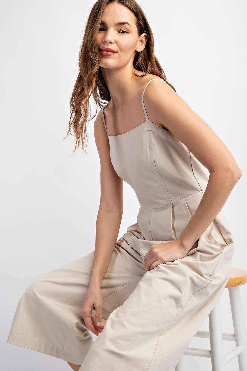 Soft Washed Jumpsuit - Sand